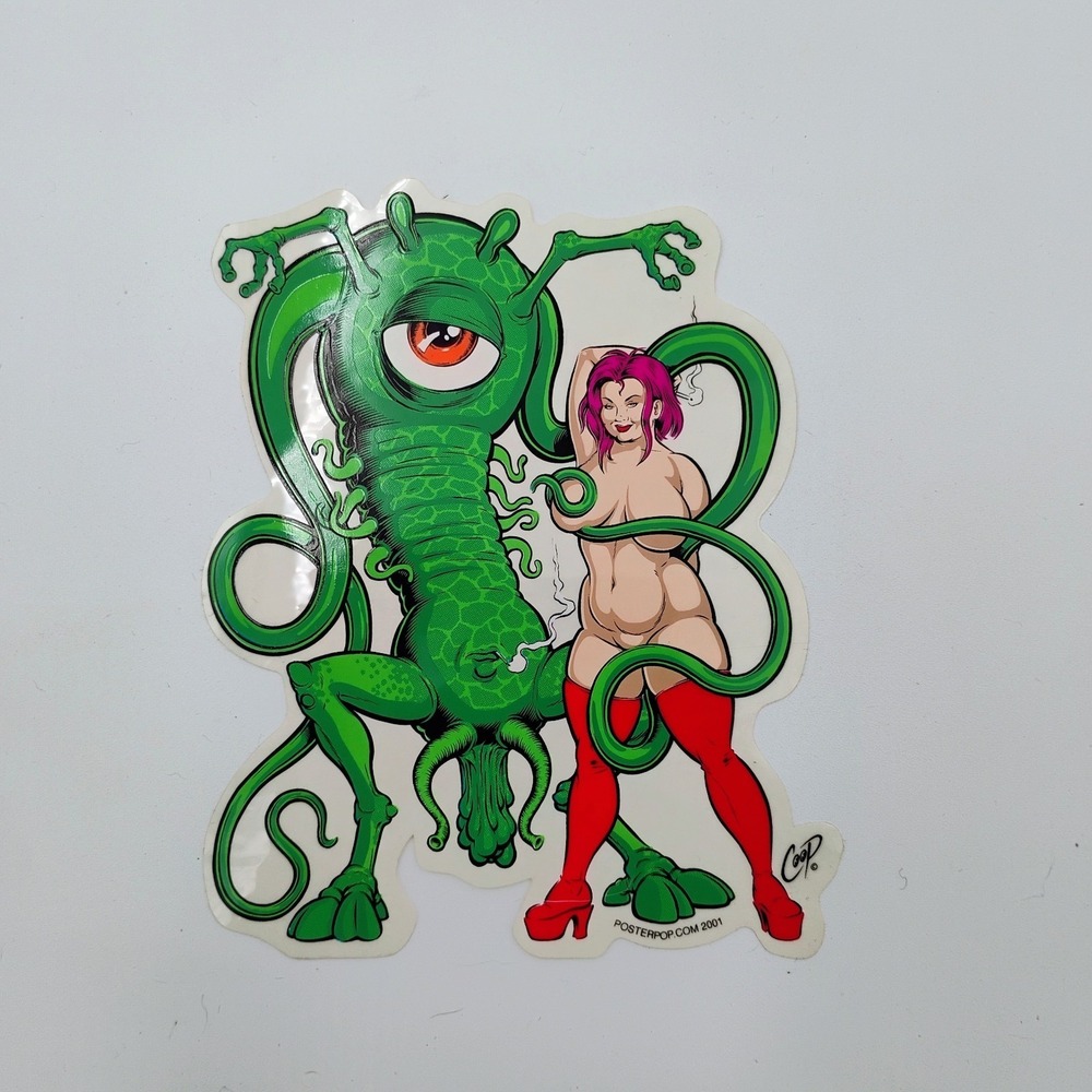 Coop Art Green Monster Pop Art Sticker Decal Posterpop 90's Vintage Y2K 2000's